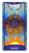 Wheel of Fortune Tarot card in Art Nouveau deck