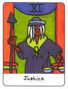 Justice Tarot card in African Tarot deck