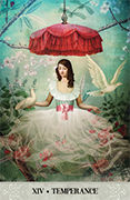 Temperance Tarot card in Tarot of Mystical Moments deck