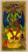 The Devil Tarot card in Cary-Yale Visconti Tarocchi deck