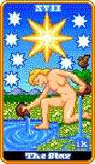The Star Tarot card in 8-Bit Tarot deck