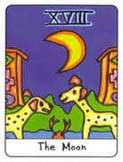 The Moon Tarot card in African Tarot deck