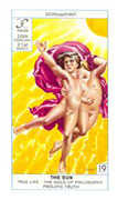 The Sun Tarot card in Cagliostro deck