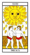 The Sun Tarot card in Angel Tarot deck