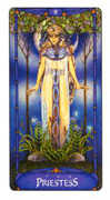 The High Priestess Tarot card in Art Nouveau deck