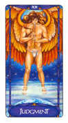 Judgement Tarot card in Art Nouveau deck