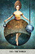 The World Tarot card in Tarot of Mystical Moments deck