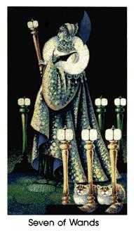 Seven of Wands Tarot Card