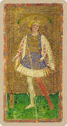 Page of Wands Tarot card in Cary-Yale Visconti Tarocchi deck