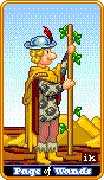 Page of Wands Tarot card in 8-Bit Tarot deck