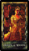 Queen of Wands Tarot card in Archeon deck