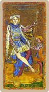 King of Wands Tarot card in Cary-Yale Visconti Tarocchi deck