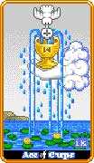 Ace of Cups Tarot card in 8-Bit Tarot deck