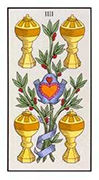 Four of Cups Tarot card in Angel Tarot deck