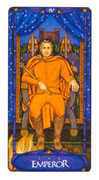 The Emperor Tarot card in Art Nouveau deck