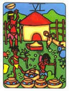 Six of Cups Tarot card in African Tarot deck