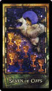 Seven of Cups Tarot card in Archeon deck