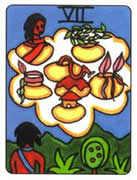 Seven of Cups Tarot card in African Tarot deck