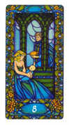 Eight of Cups Tarot card in Art Nouveau deck