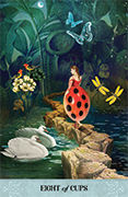 Eight of Cups Tarot card in Tarot of Mystical Moments deck