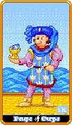 Page of Cups Tarot card in 8-Bit Tarot deck