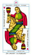 Knight of Hearts Tarot card in Cagliostro deck