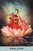 Knight of Cups Tarot card in Tarot of Mystical Moments deck