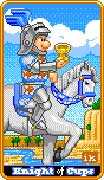 Knight of Cups Tarot card in 8-Bit Tarot deck