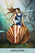 Queen of Cups Tarot card in Tarot of Mystical Moments deck