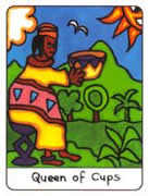 Queen of Cups Tarot card in African Tarot deck