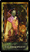 The Hierophant Tarot card in Archeon deck