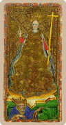The Hierophant Tarot card in Cary-Yale Visconti Tarocchi deck