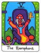 The Hierophant Tarot card in African Tarot deck