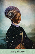 Ace of Swords Tarot card in Tarot of Mystical Moments deck