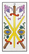 Three of Swords Tarot card in Angel Tarot deck