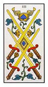 Four of Swords Tarot card in Angel Tarot deck