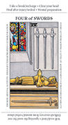 Four of Swords Tarot card in Apprentice deck