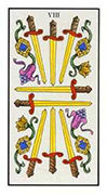 Eight of Swords Tarot card in Angel Tarot deck