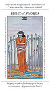 Eight of Swords Tarot card in Apprentice deck