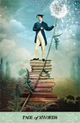 Page of Swords Tarot card in Tarot of Mystical Moments deck