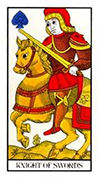 Knight of Swords Tarot card in Angel Tarot deck