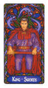 King of Swords Tarot card in Art Nouveau deck