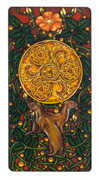 Ace of Coins Tarot card in Art Nouveau deck