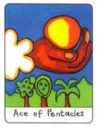 Ace of Pentacles Tarot card in African Tarot deck