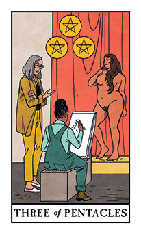 Three of Pentacles Tarot Card