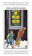 Five of Pentacles Tarot card in Apprentice deck