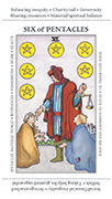 Six of Pentacles Tarot card in Apprentice deck