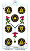 Seven of Diamonds Tarot card in Cagliostro deck