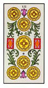 Seven of Pentacles Tarot card in Angel Tarot deck