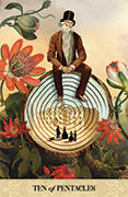 Ten of Pentacles Tarot card in Tarot of Mystical Moments deck